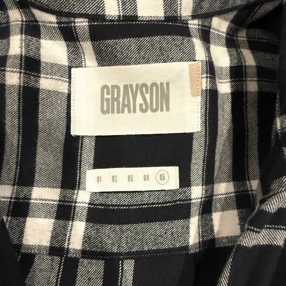 EUC. Grayson, The Hero Button-Up Shirt Black and White Plaid, Feath Flannel XL. - Picture 8 of 8